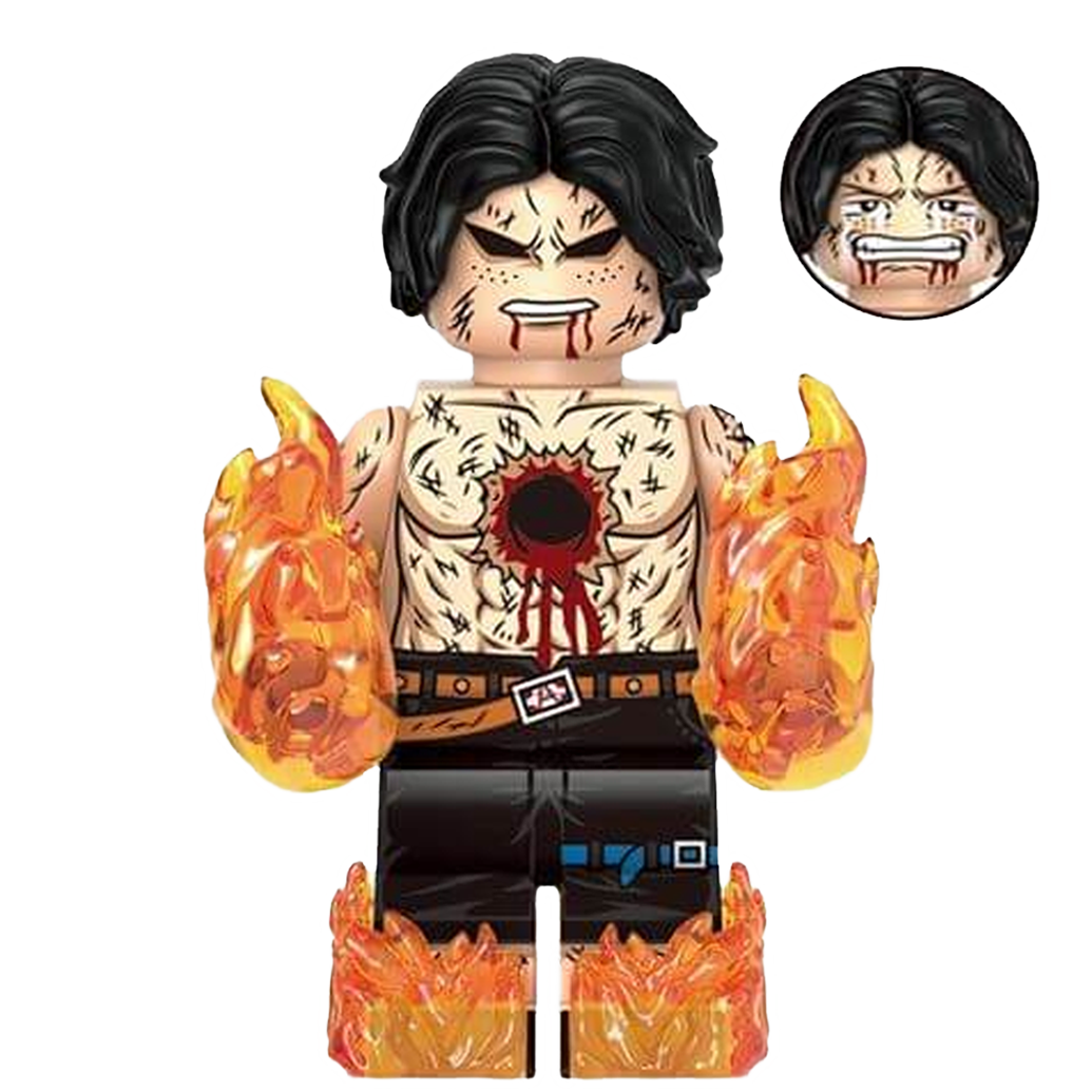 "PORTGAS D. ACE" One Piece Brick Figure
