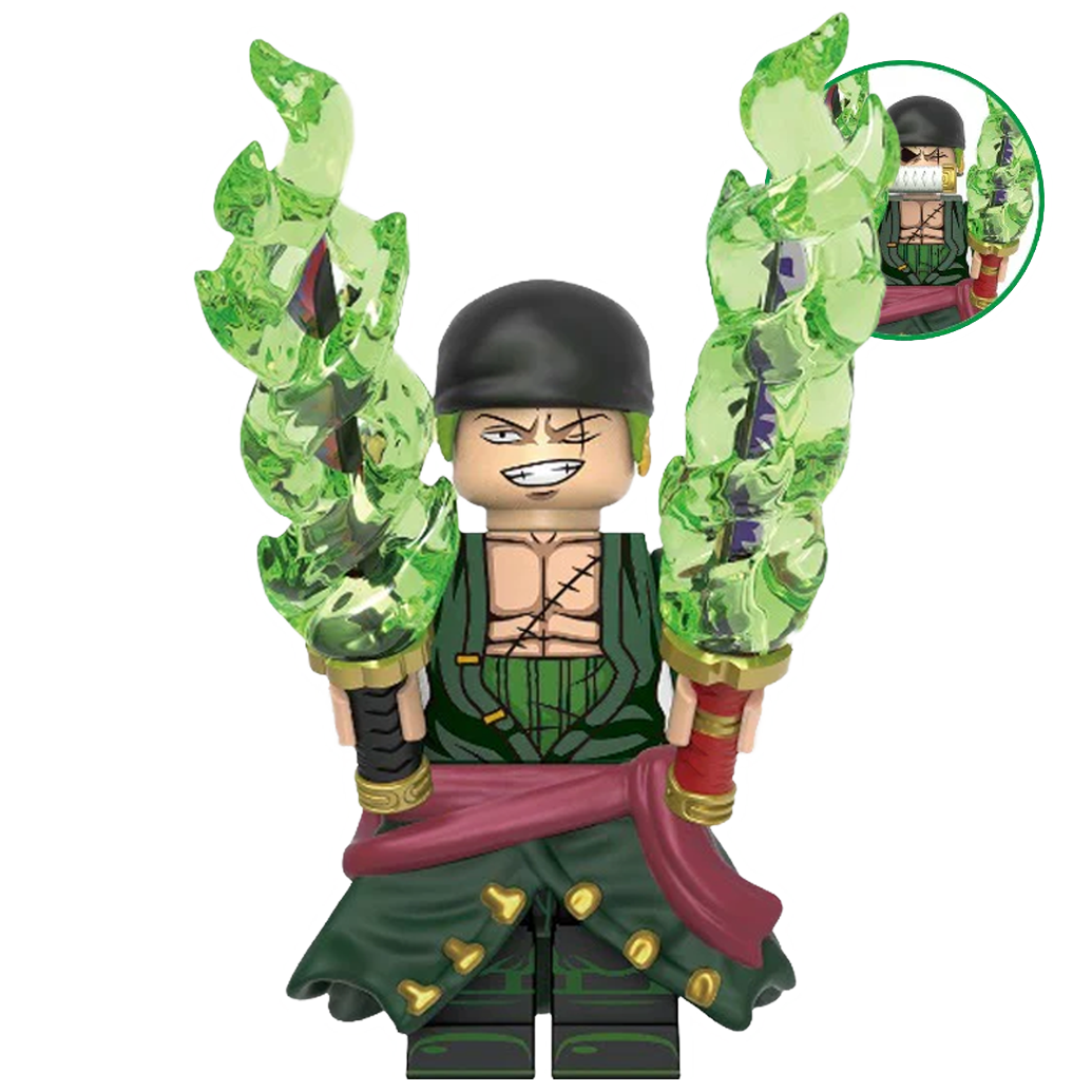 "THREE SWORD STYLE ZORO" One Piece Brick Figure