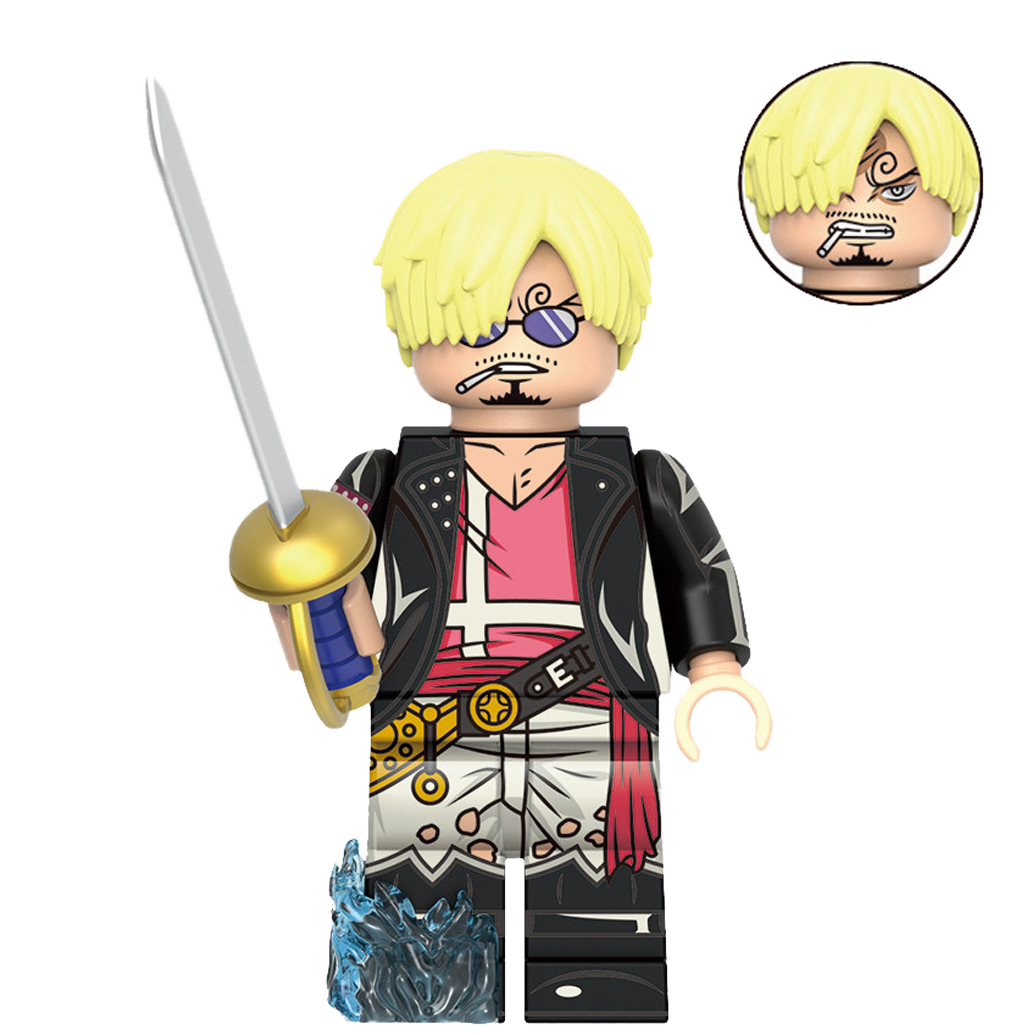 "BLACK LEG SANJI" One Piece Brick Figure