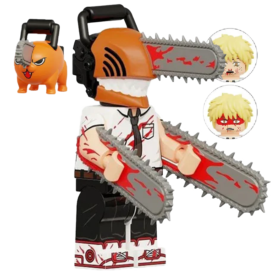 "CHAINSAW KID" Chainsaw Man Brick Figure