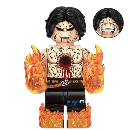 "PORTGAS D. ACE" One Piece Brick Figure