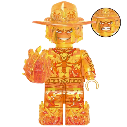 "PORTGAS D. ACE ON FIRE" One Piece Brick Figure