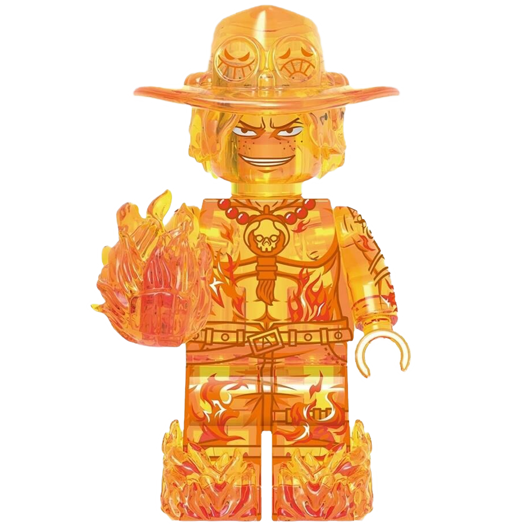 "PORTGAS D. ACE ON FIRE" One Piece Brick Figure
