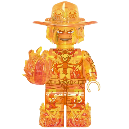 "PORTGAS D. ACE ON FIRE" One Piece Brick Figure