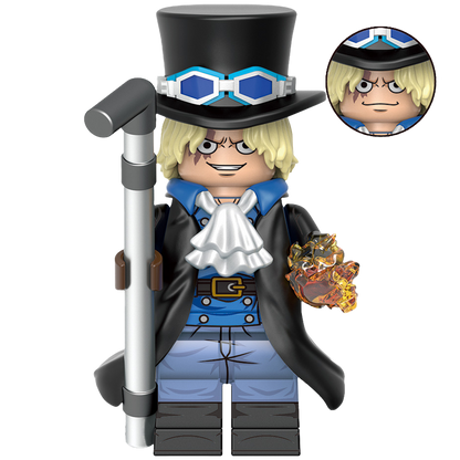 "SABO" One Piece Brick Figure