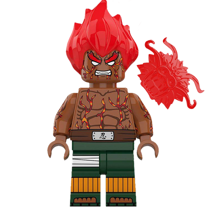 "MIGHT GUY EIGHT GATES" Naruto Brick Figure