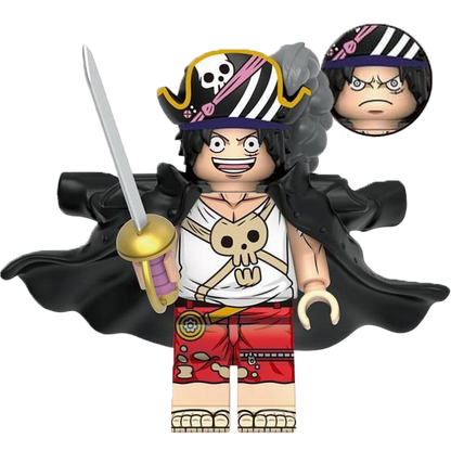 "CAPTAIN MONKEY D. LUFFY" One Piece Brick Figure