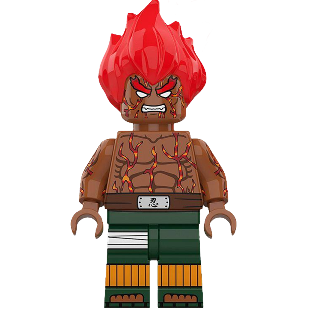 "MIGHT GUY EIGHT GATES" Naruto Brick Figure