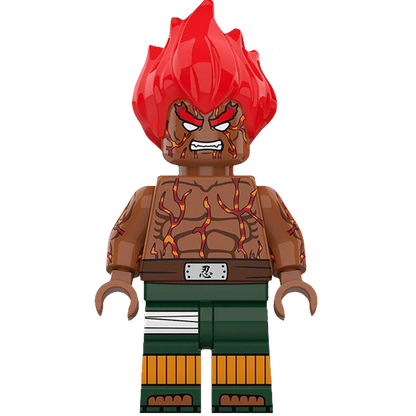 "MIGHT GUY EIGHT GATES" Naruto Brick Figure