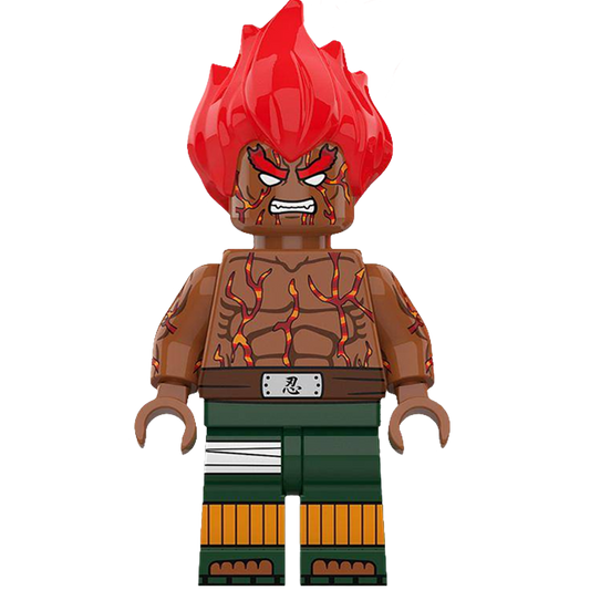 "MIGHT GUY EIGHT GATES" Naruto Brick Figure