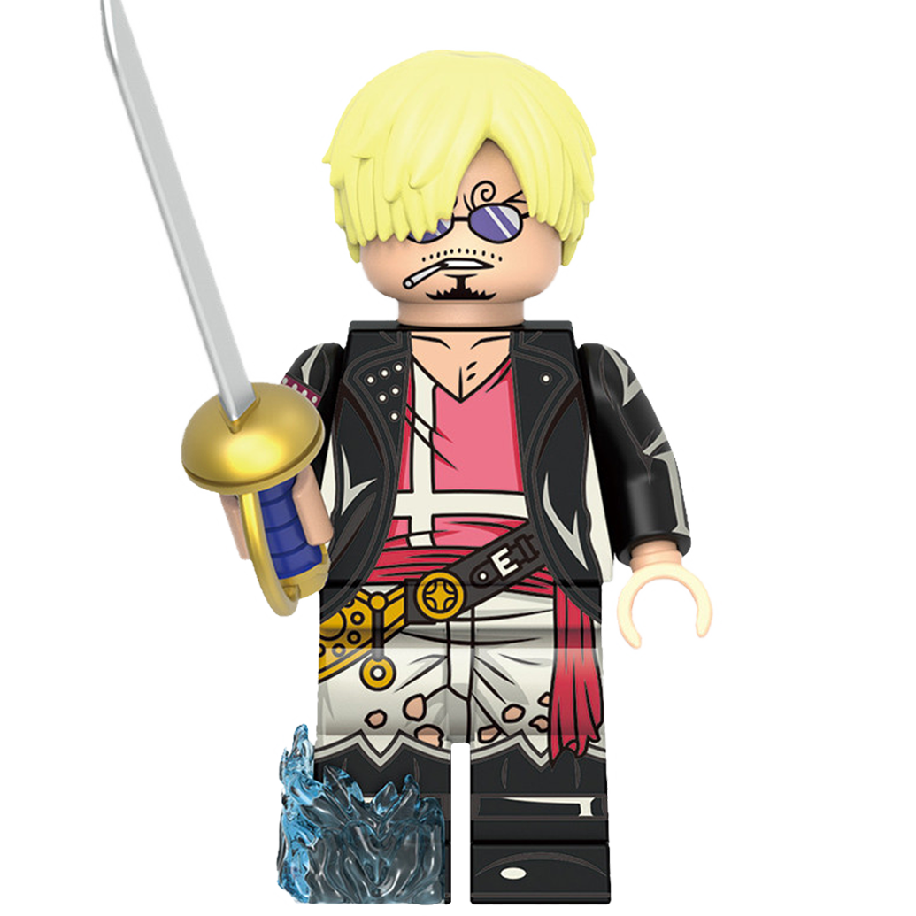 "BLACK LEG SANJI" One Piece Brick Figure