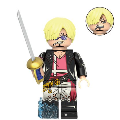 "BLACK LEG SANJI" One Piece Brick Figure