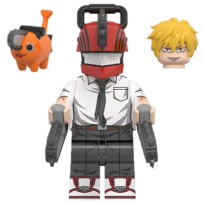 "RED CHAINSAW MAN" Chainsaw Man Brick Figure
