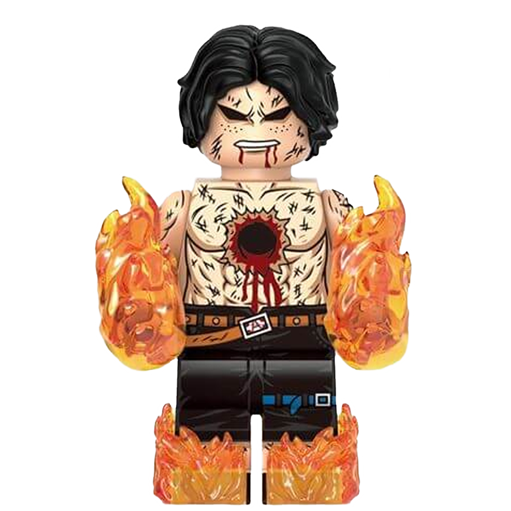 "PORTGAS D. ACE" One Piece Brick Figure